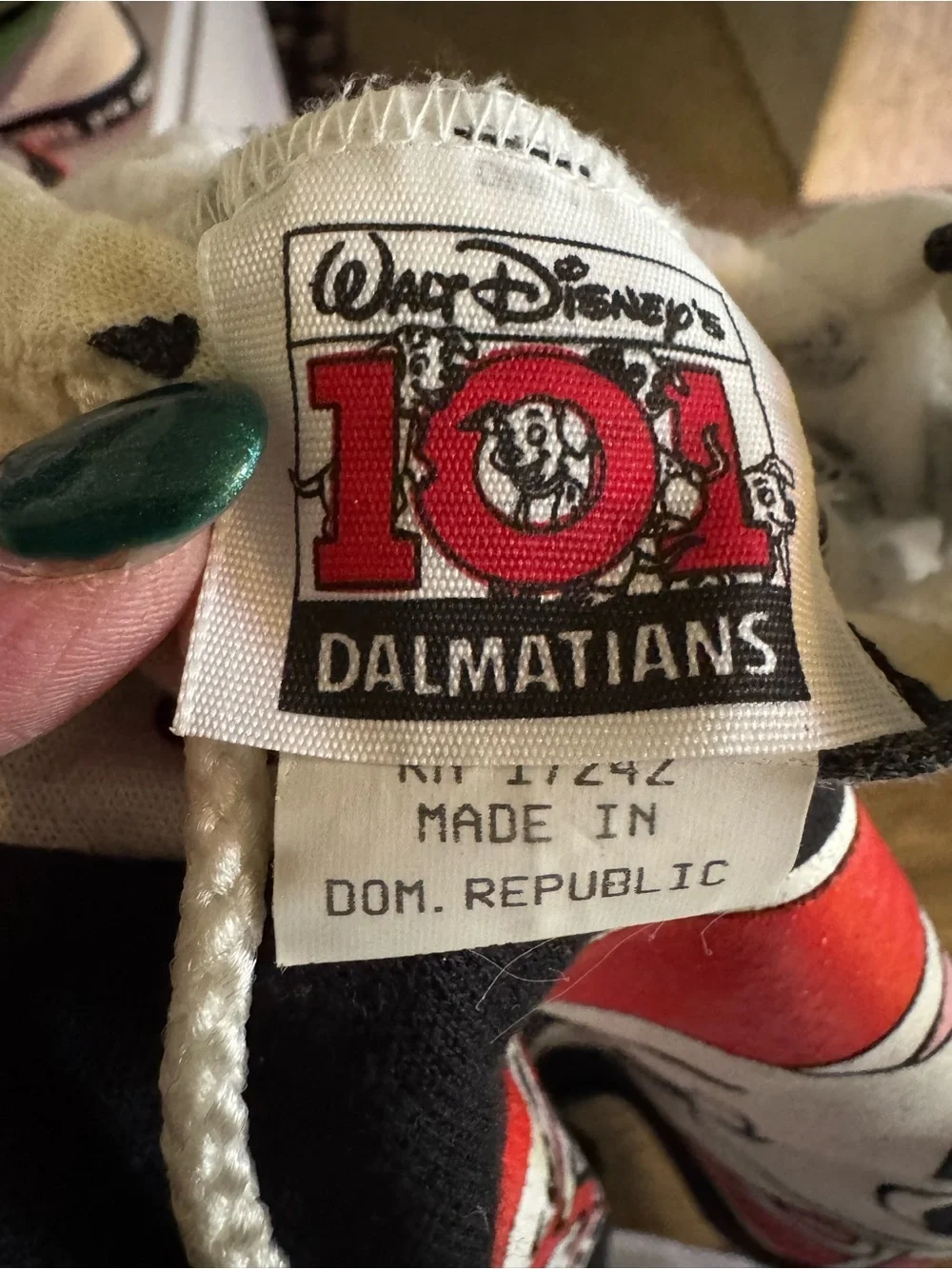 Disney 101 Dalmatians Puppy Ear Hoodie Size 12 Months Vintage 90s